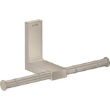 Axor - AXOR Universal Rectangular  Toilet Paper Holder Double in Brushed Nickel - Brushed Nickel