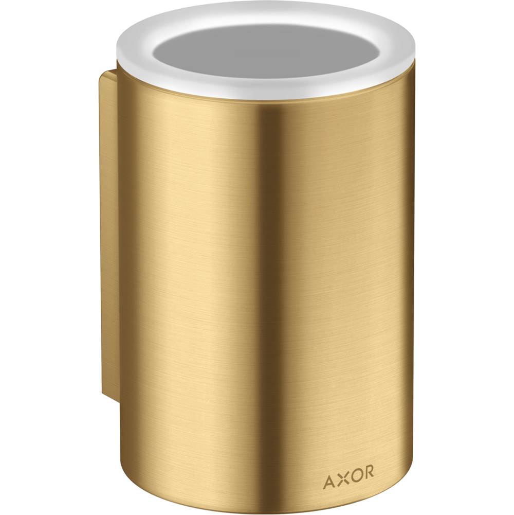 Axor - AXOR Universal Circular Toothbrush Tumbler in Brushed Gold Optic - Brushed Gold Optic