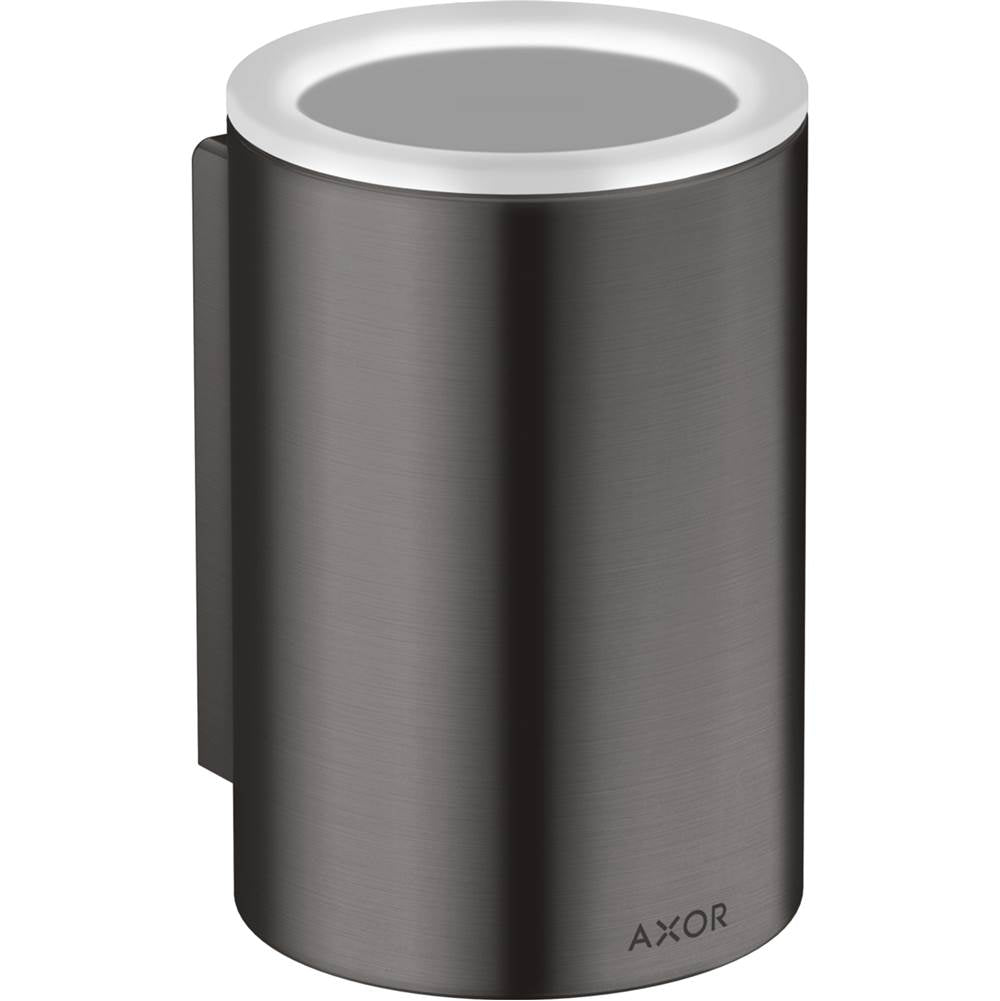 Axor - AXOR Universal Circular Toothbrush Tumbler in Brushed Black Chrome - Brushed Black Chrome