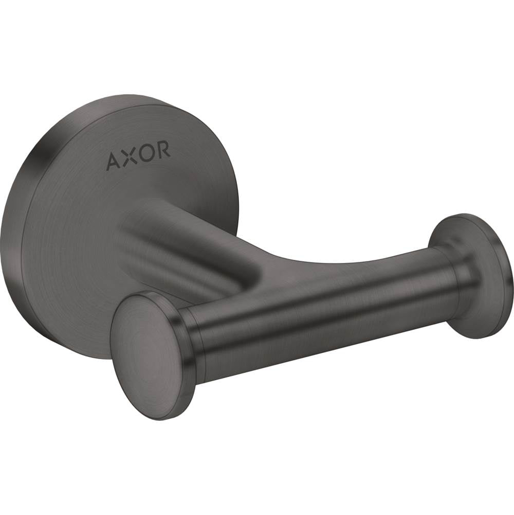 Axor - AXOR Universal Circular Double Hook in Brushed Black Chrome - Brushed Black Chrome