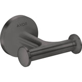 Axor - AXOR Universal Circular Double Hook in Brushed Black Chrome - Brushed Black Chrome