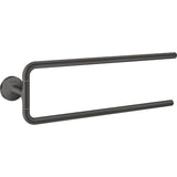 Axor - AXOR Universal Circular Double Towel Bar, 20'' in Brushed Black Chrome - Brushed Black Chrome
