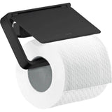 Axor - AXOR Universal SoftSquare Toilet Paper Holder with Cover in Matte Black - Matte Black