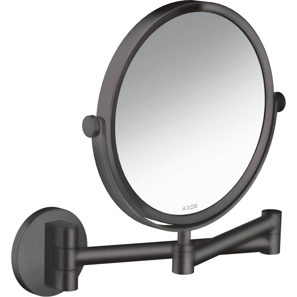 Axor - AXOR Universal Circular Shaving Mirror in Brushed Black Chrome - Brushed Black Chrome
