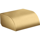 Axor - AXOR Universal Circular Roll Holder with Cover in Brushed Gold Optic - Brushed Gold Optic