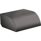 Axor - AXOR Universal Circular Roll Holder with Cover in Brushed Black Chrome - Brushed Black Chrome