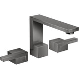 Axor - AXOR Edge Widespread Faucet 130 - Diamond Cut, 1.2 GPM in Polished Black Chrome - Polished Black Chrome