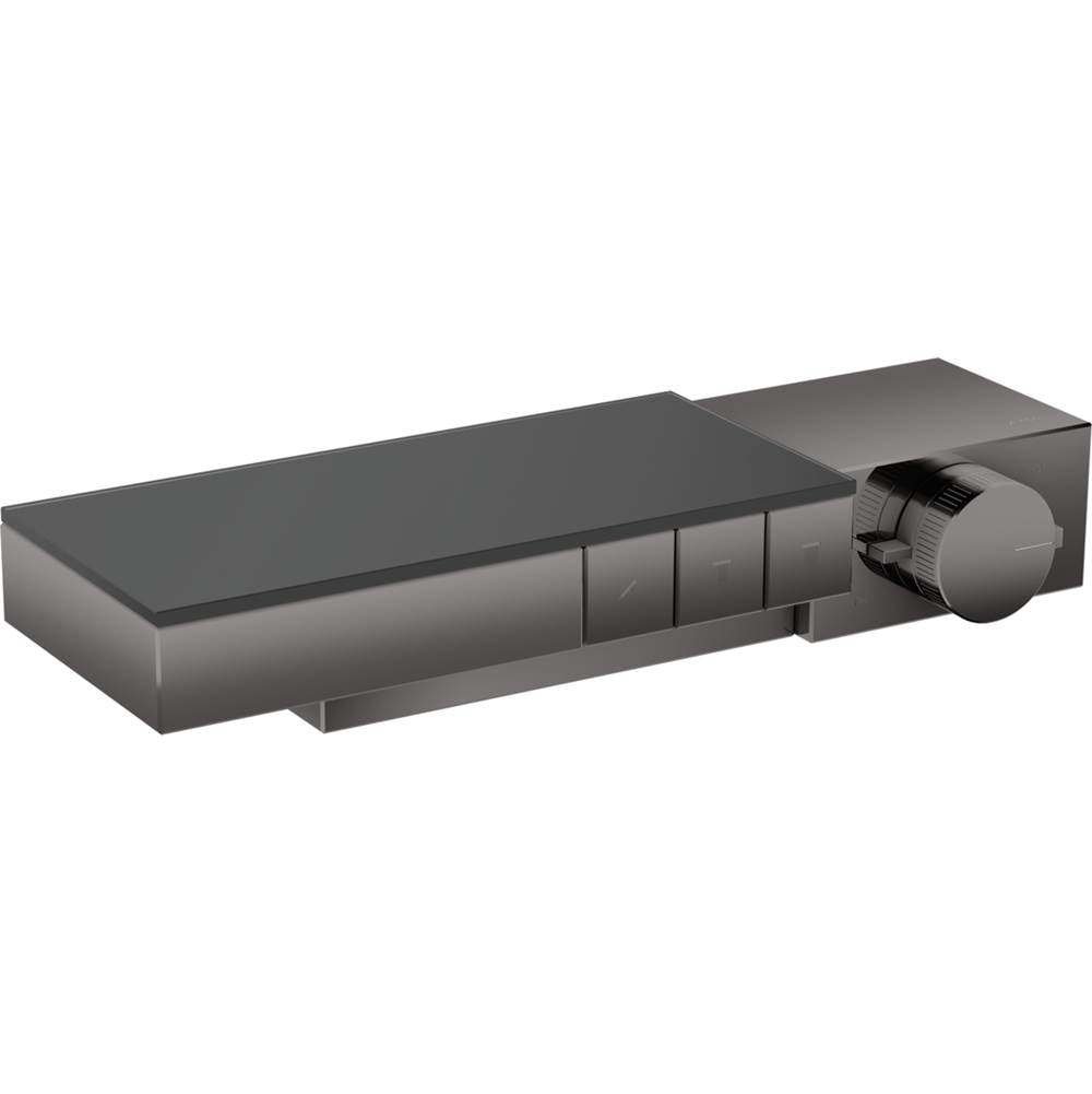 Axor - Edge Thermostatic Trim for Exposed Installation for 3 Functions in Polished Black Chrome - Polished Black Chrome