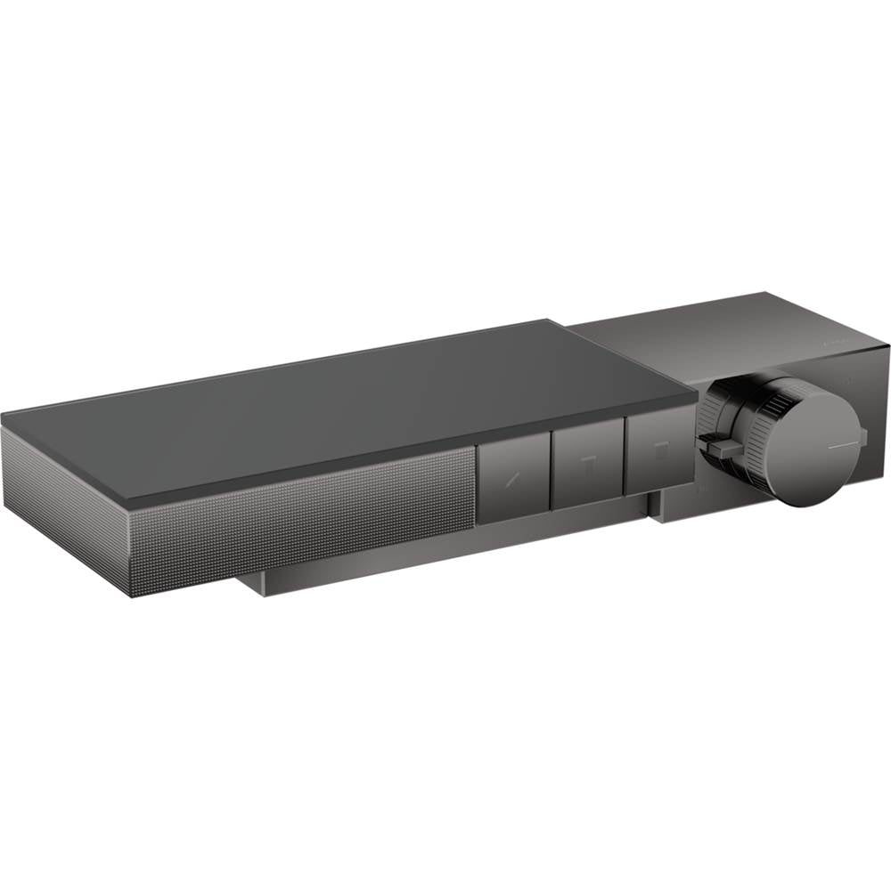 Axor - AXOR Edge Thermostatic Trim for Exposed Installation for 3 Functions - Diamond Cut in Polished Black Chrome - Polished Black Chrome