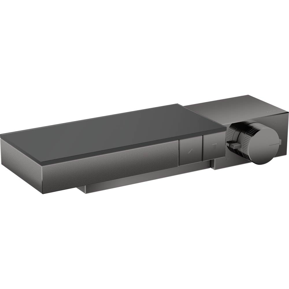 Axor - AXOR Edge Thermostatic Trim for Exposed Installation for 2 Functions - Diamond Cut in Polished Black Chrome - Polished Black Chrome