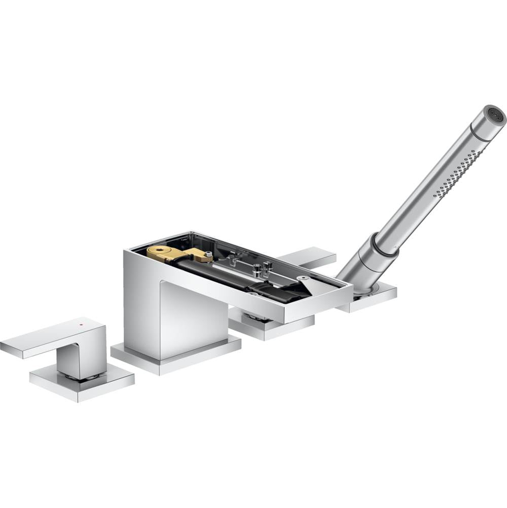 Axor - AXOR MyEdition 4-Hole Roman Tub Set Trim with 1.75 GPM Handshower without Plate in Chrome - Chrome