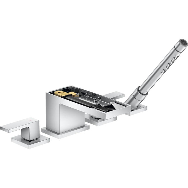 Axor - AXOR MyEdition 4-Hole Roman Tub Set Trim with 1.75 GPM Handshower without Plate in Chrome - Chrome