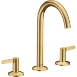 Axor - AXOR ONE Widespread Faucet 170, 1.2 GPM in Brushed Gold Optic - Brushed Gold Optic