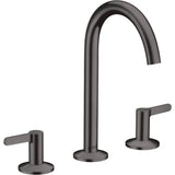 Axor - AXOR ONE Widespread Faucet 170, 1.2 GPM in Brushed Black Chrome - Brushed Black Chrome