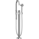 Axor - AXOR ONE Freestanding Tub Filler Trim with 1.75 GPM Handshower in Chrome - Chrome