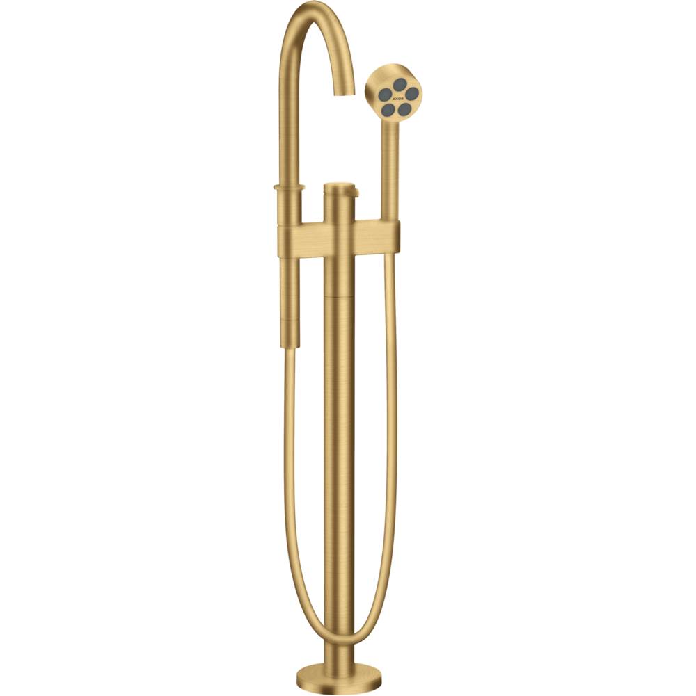 Axor - AXOR ONE Freestanding Tub Filler Trim with 1.75 GPM Handshower in Brushed Gold Optic - Brushed Gold Optic