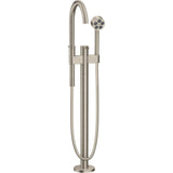 Axor - AXOR ONE Freestanding Tub Filler Trim with 1.75 GPM Handshower in Brushed Nickel - Brushed Nickel