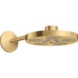 Axor - AXOR ONE Showerhead 280 2-Jet with Showerarm Trim, 2.5 GPM in Brushed Gold Optic - Brushed Gold Optic