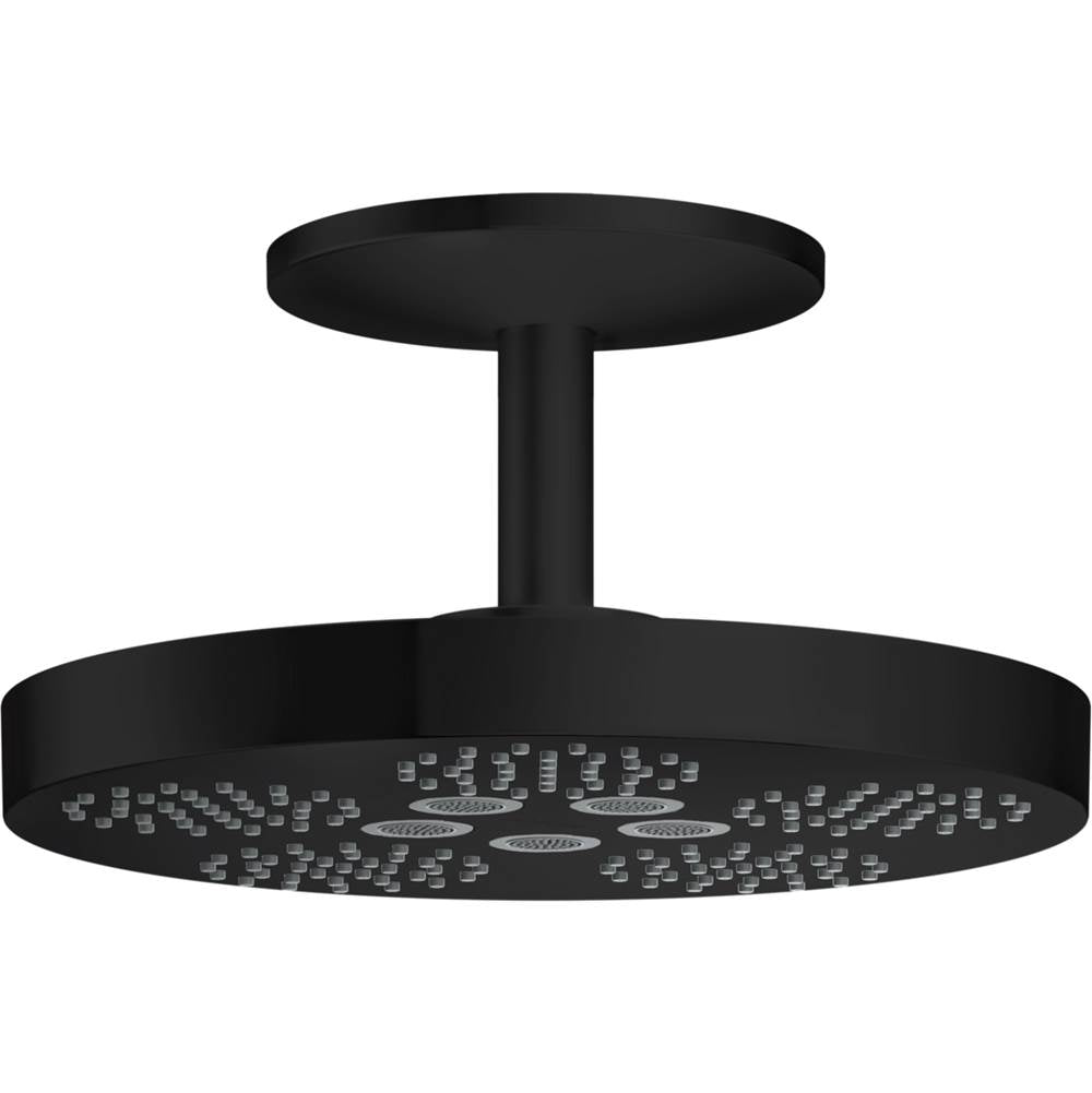 Axor - AXOR ONE Showerhead 280 2-Jet with Ceiling Mount Trim, 2.5 GPM in Matte Black - Matte Black
