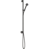 Axor - AXOR ONE Wallbar Set 75 1-Jet with Wall Outlet, 2.5 GPM in Brushed Black Chrome - Brushed Black Chrome