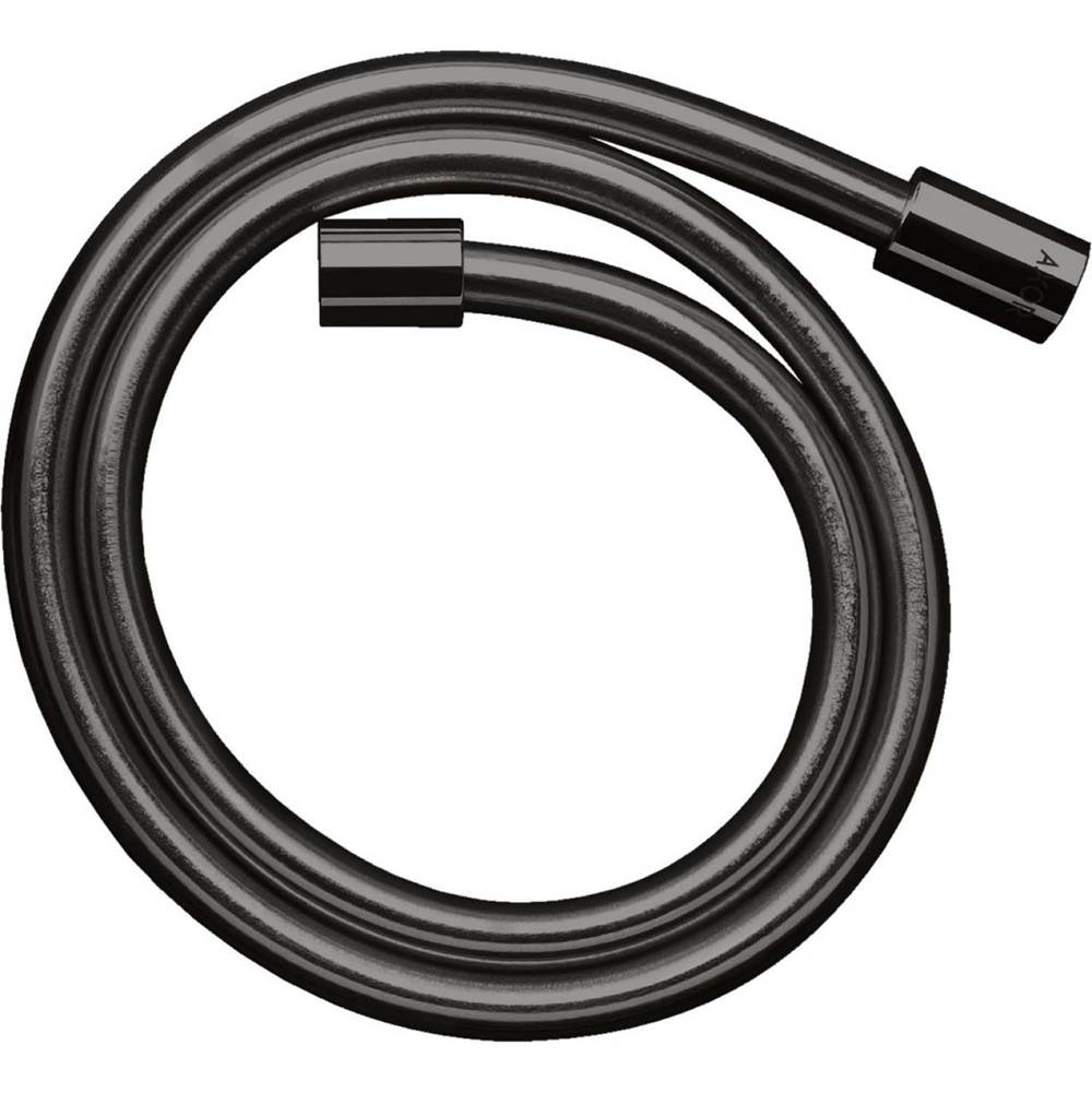 Axor - AXOR ShowerSolutions Techniflex Hose with Cylindrical Nut, 63'' in Polished Black Chrome - Polished Black Chrome