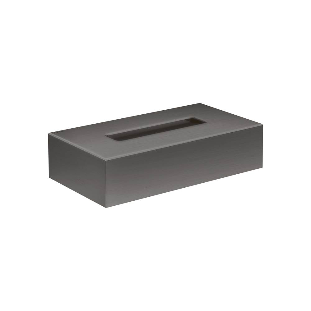 Axor - AXOR Universal Circular Tissue Box in Brushed Black Chrome - Brushed Black Chrome