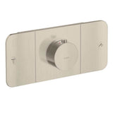 Axor - AXOR ONE Thermostatic Module Trim for 2 Functions in Brushed Nickel - Brushed Nickel