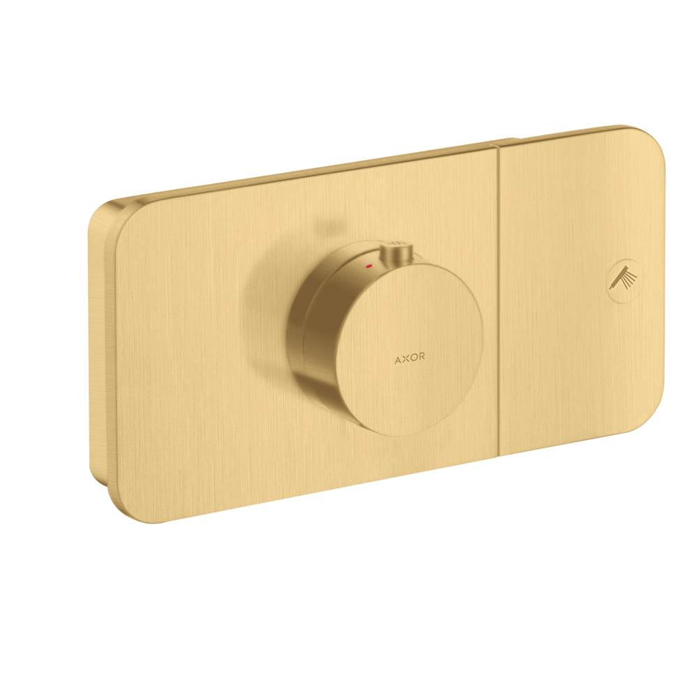 Axor - AXOR ONE Thermostatic Module Trim for 1 Function in Brushed Gold Optic - Brushed Gold Optic