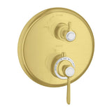 Axor - AXOR Montreux Thermostatic Trim with Volume Control- Lever Handle in Brushed Gold Optic - Brushed Gold Optic