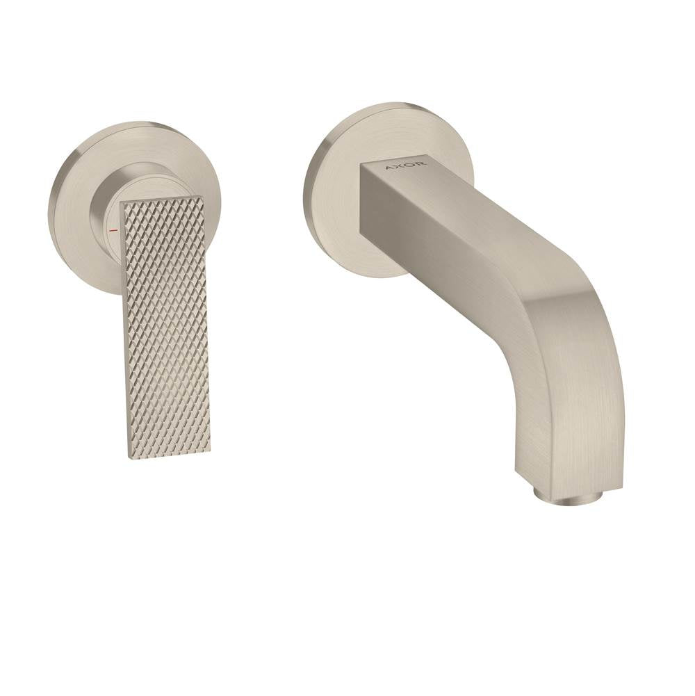 Axor - AXOR Citterio Wall-Mounted Single-Handle Faucet Trim- Rhombic Cut, 1.2 GPM in Brushed Nickel - Brushed Nickel