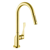 Axor - AXOR Citterio  HighArc Kitchen Faucet 2-Spray Pull-Down, 1.75 GPM in Brushed Gold Optic - Brushed Gold Optic