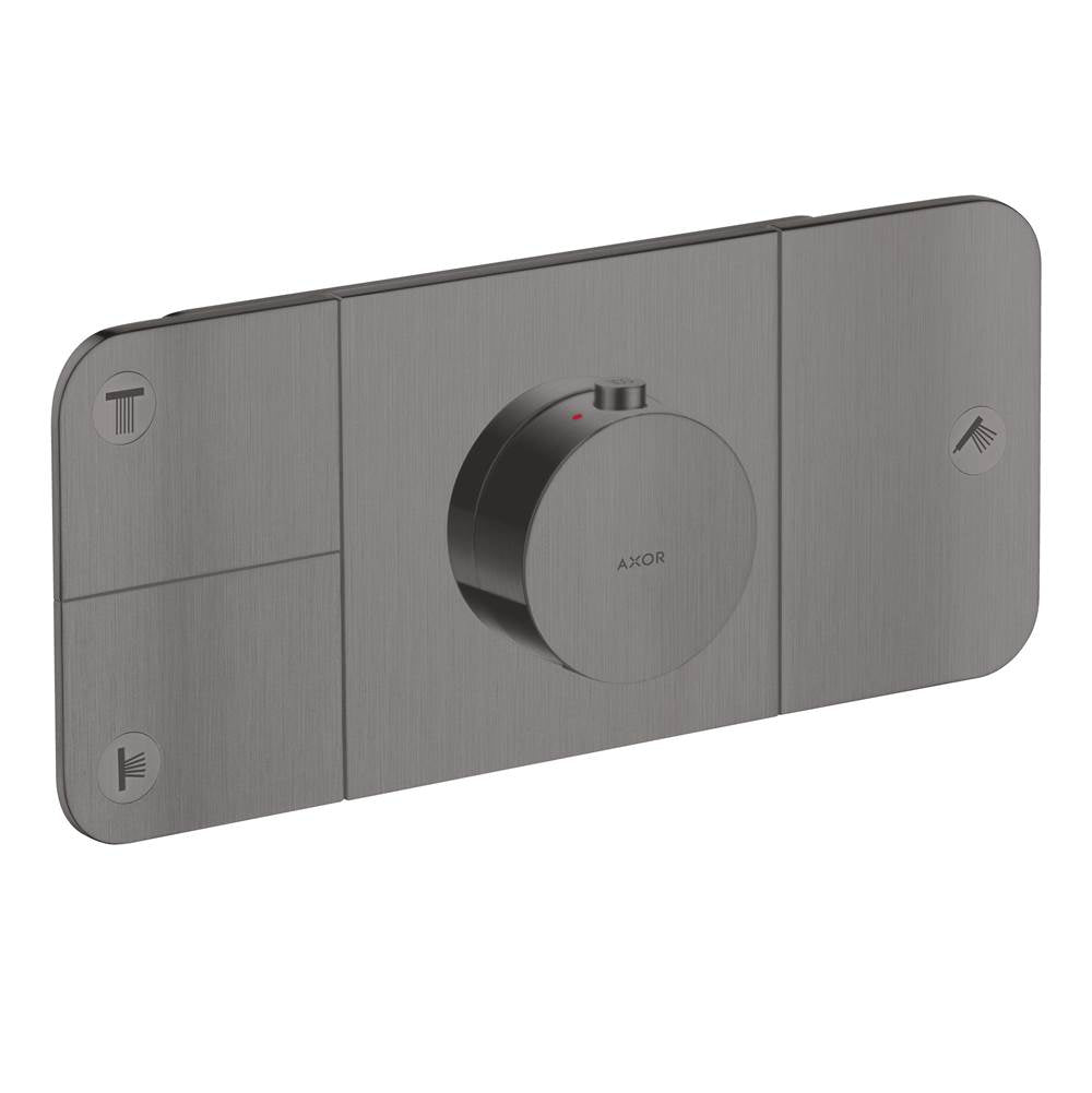 Axor - AXOR ONE Thermostatic Module Trim for 3 Functions in Brushed Black Chrome - Brushed Black Chrome