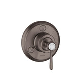 Axor - AXOR Montreux Diverter Trim Trio/Quattro in Brushed Black Chrome - Brushed Black Chrome