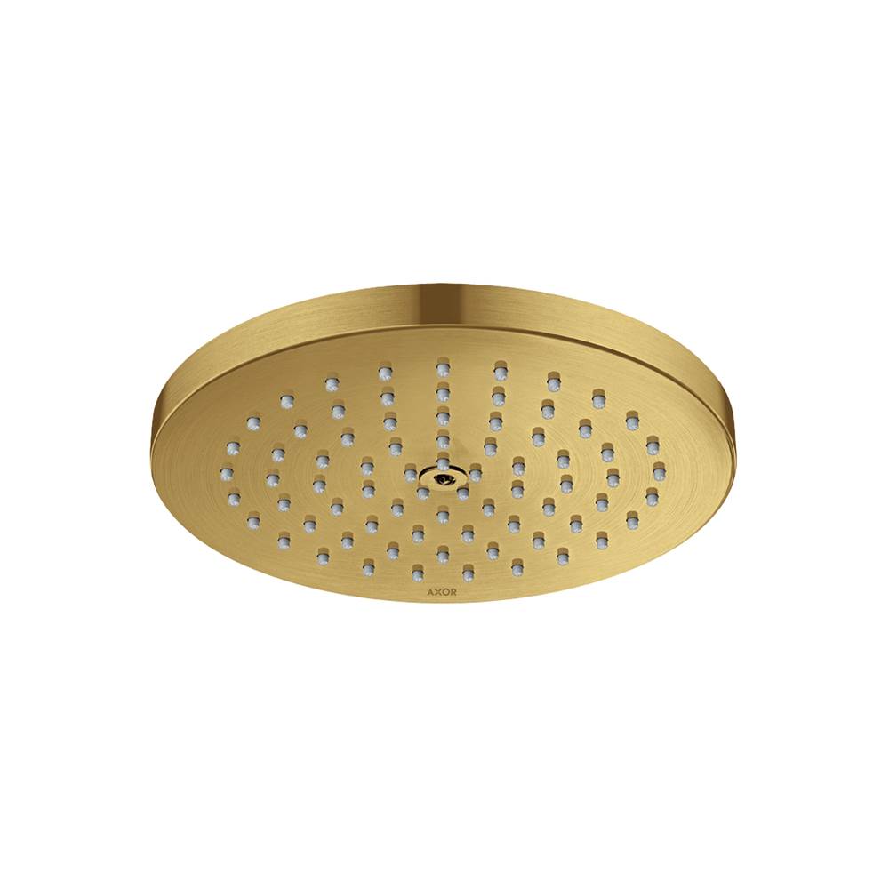 Axor - AXOR ShowerSolutions Showerhead 180 1-Jet Powder Rain, 2.5 GPM in Brushed Gold Optic - Brushed Gold Optic