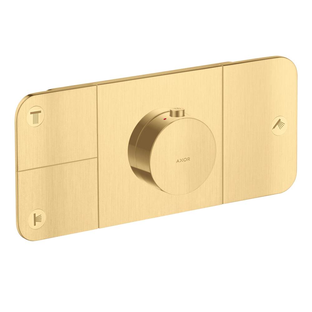 Axor - AXOR ONE Thermostatic Module Trim for 3 Functions in Brushed Gold Optic - Brushed Gold Optic