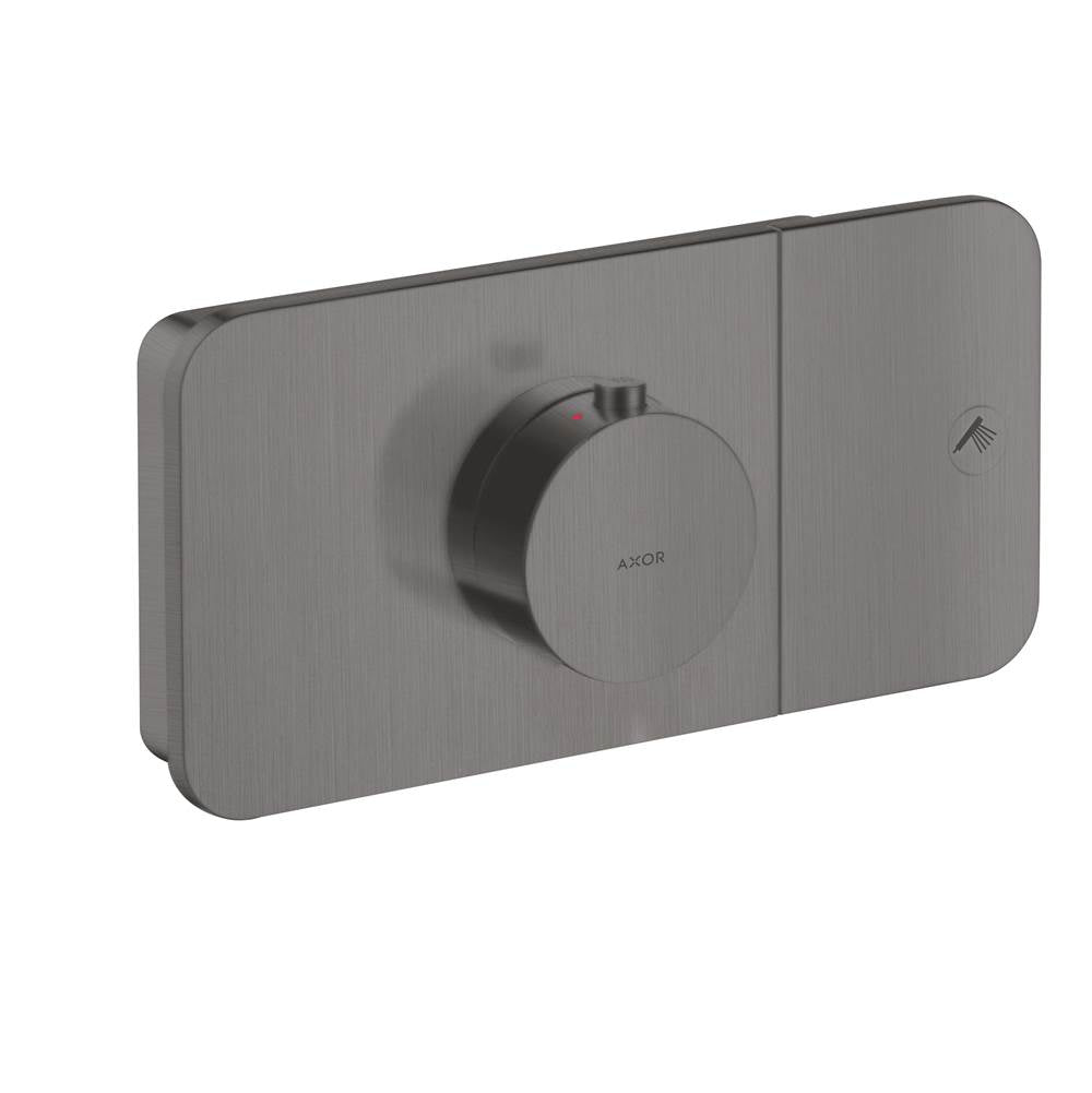 Axor - AXOR ONE Thermostatic Module Trim for 1 Function in Brushed Black Chrome - Brushed Black Chrome