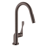 Axor - AXOR Citterio  HighArc Kitchen Faucet 2-Spray Pull-Down, 1.75 GPM in Brushed Black Chrome - Brushed Black Chrome