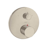 Axor - AXOR Starck Thermostatic Trim with Volume Control and Diverter in Brushed Nickel - Brushed Nickel