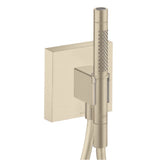 Axor - AXOR ShowerSolutions Handshower Holder with Outlet 5'' x 5'' with Handshower, 1.75 GPM in Brushed Nickel - Brushed Nickel