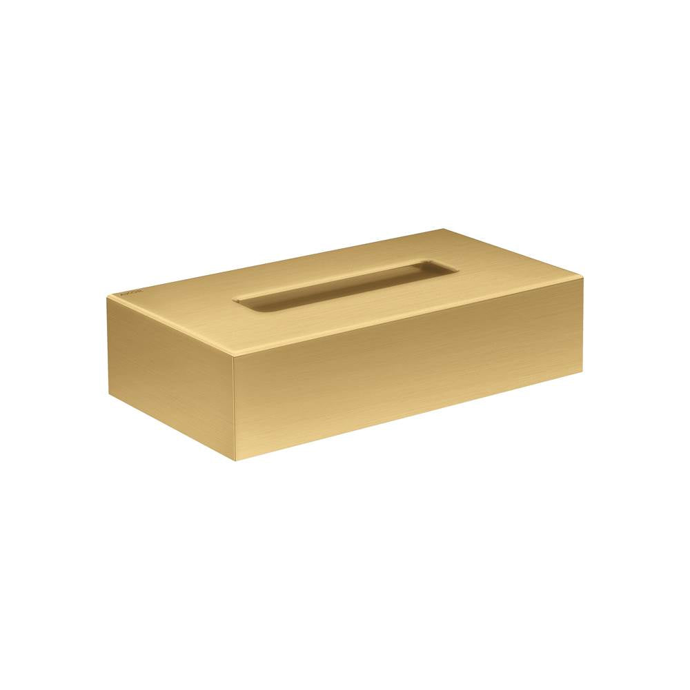 Axor - AXOR Universal Circular Tissue Box in Brushed Gold Optic - Brushed Gold Optic