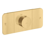 Axor - AXOR ONE Thermostatic Module Trim for 2 Functions in Brushed Gold Optic - Brushed Gold Optic