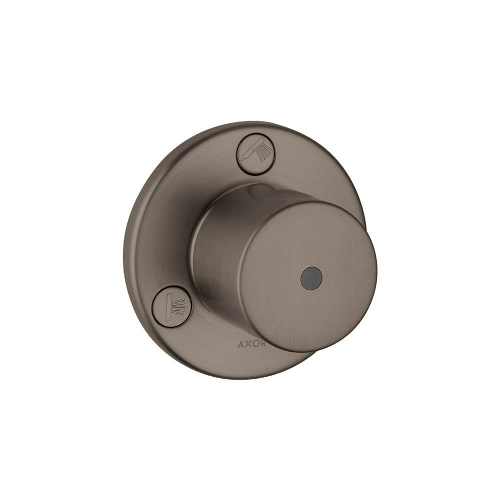 Axor - AXOR Uno Diverter Trim Trio/Quattro in Brushed Black Chrome - Brushed Black Chrome