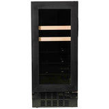 15'' Beverage Center with Overlay Trim Glass Door