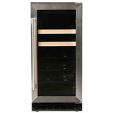 Azure - 15'' Beverage Center with Stainless Trim Glass Door