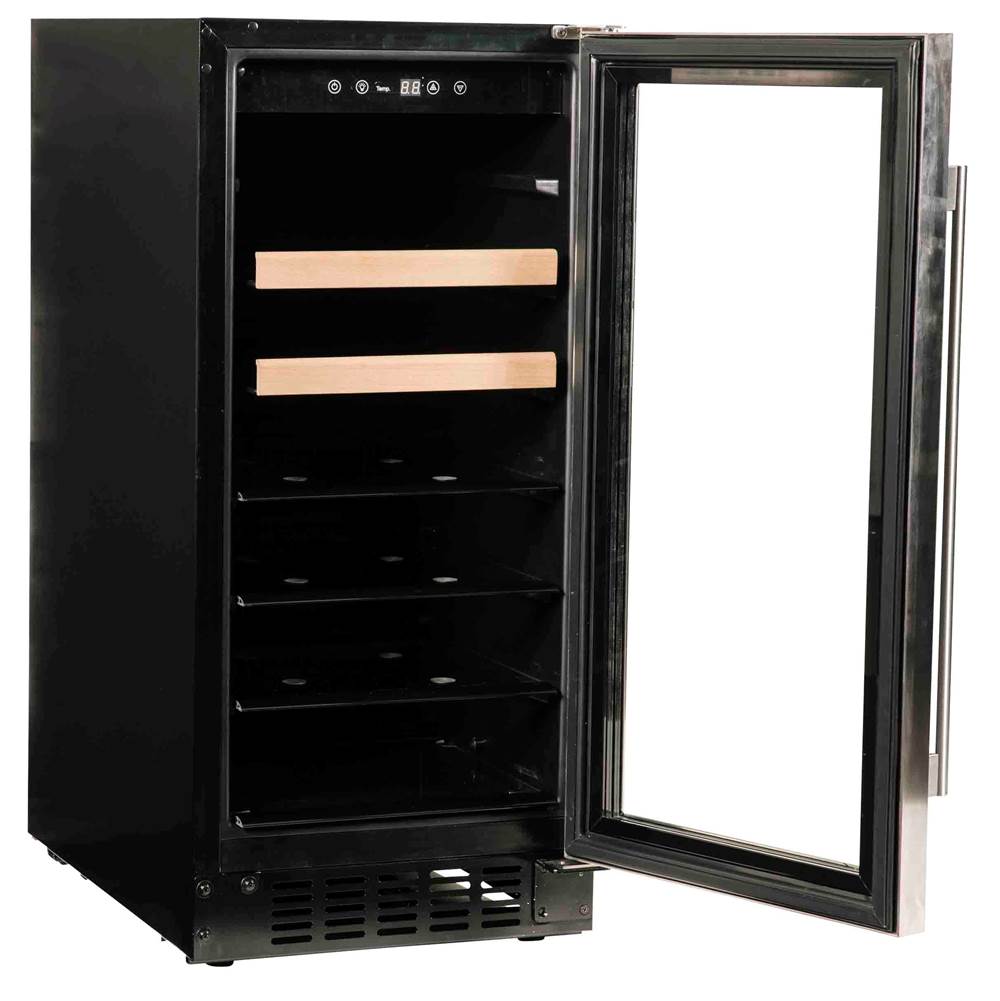 15'' Beverage Center with Stainless Trim Glass Door