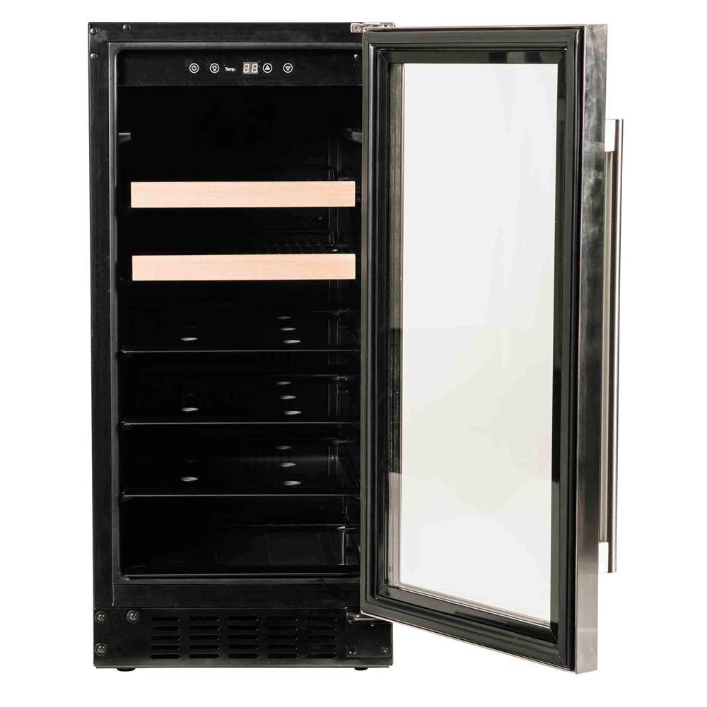 15'' Beverage Center with Stainless Trim Glass Door