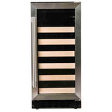 Azure - 15'' Wine Center with Stainless Trim Glass Door