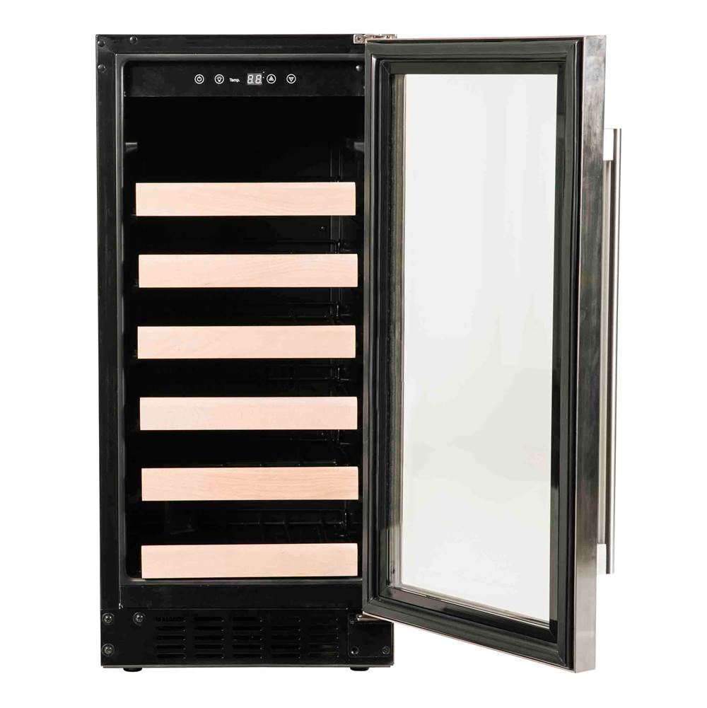 15'' Wine Center with Stainless Trim Glass Door