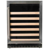 Azure - 24'' Wine Center with Stainless Trim Glass Door