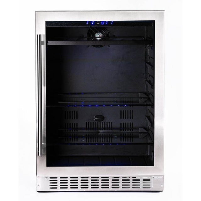 Azure - 24'' Beverage Center with Stainless Trim Glass Door